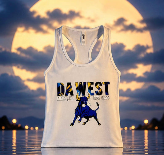 Da West (White)Tank Top (Razor Back)