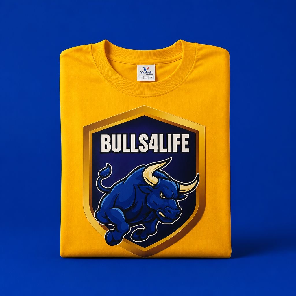 Bulls 4 Life Shield (Gold Tshirt)