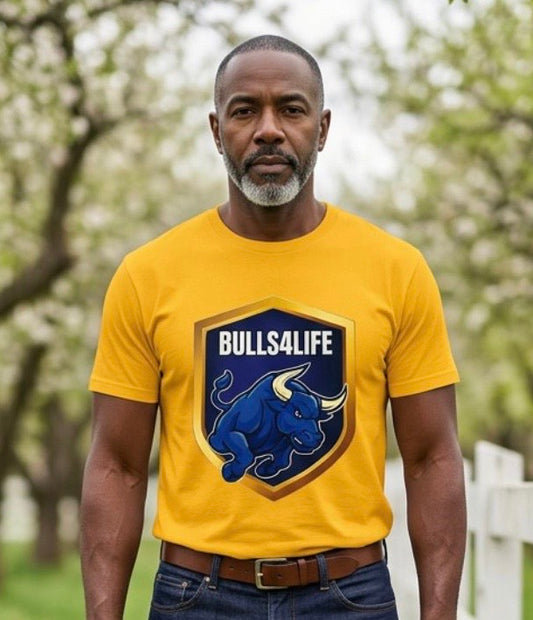Bulls 4 Life Shield (Gold Tshirt)