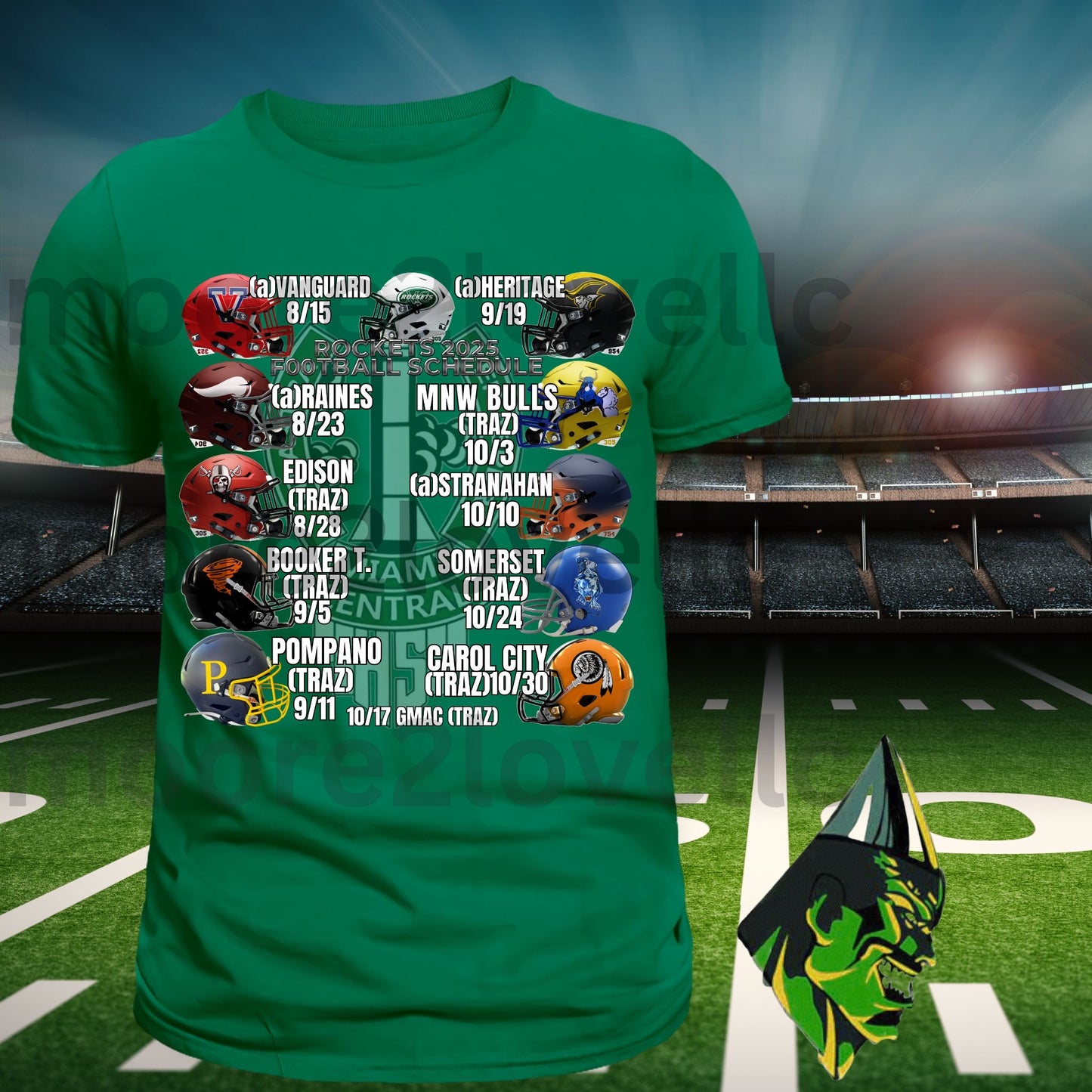 Central Rockets Game Time Tee