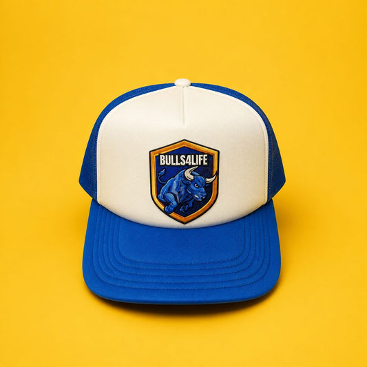 Bulls 4 Life Shield (Blue&White)(Mesh SnapBack)Cap