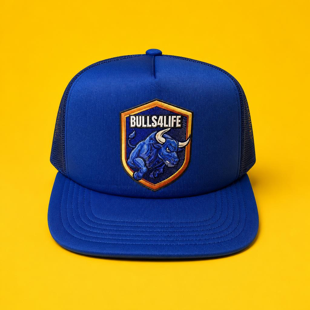 Bulls 4 Life Shield (Blue)(Mesh SnapBack)