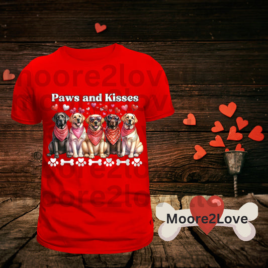 Paws and Kisses (Dog Valentine Tee)