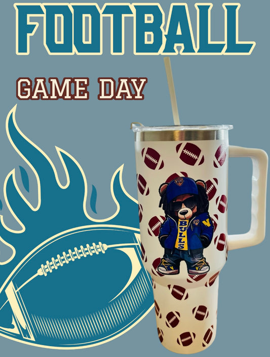 Coach Teddy Tumbler(Football Print)